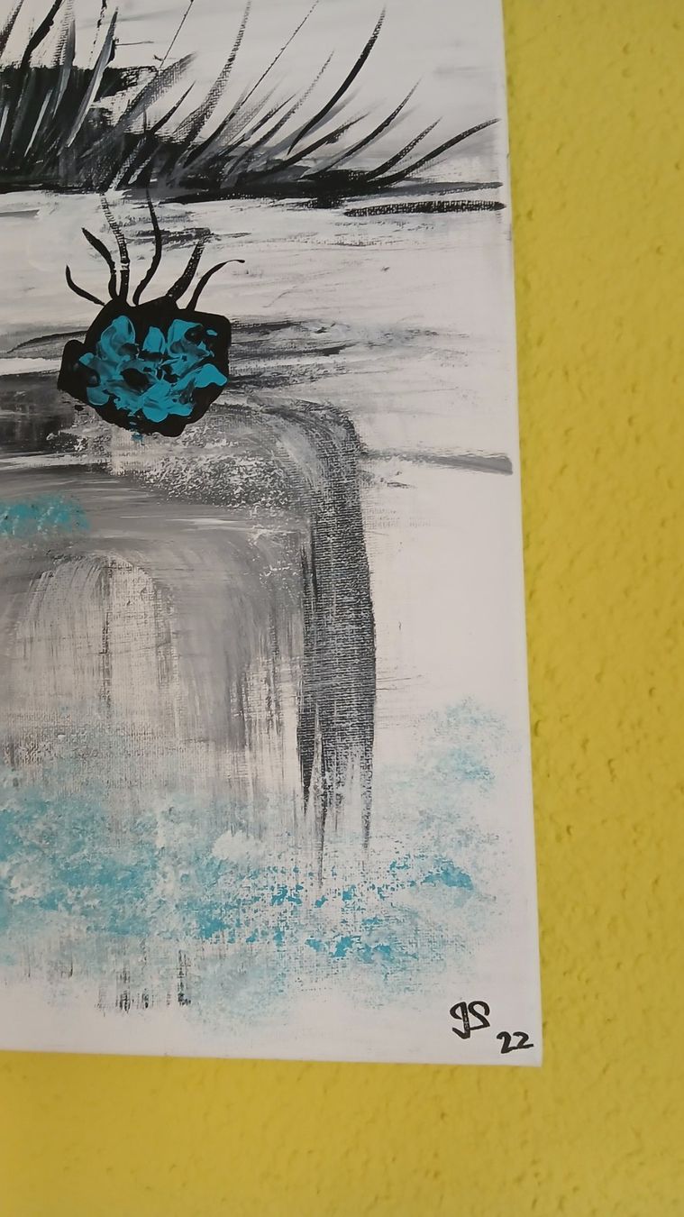 Foto & Immagini: Acrylbild, Handgemalt "Seerosen" – Nuovo (secondo la descrizione) da Udligenswil venduto da Quarz2002 2