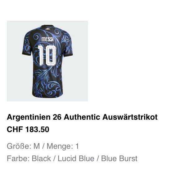 Adidas Canottiere & Pantaloni: ARGENTINIEN 26 AUTHENTIC AUSWÄRTSTRIKOT MESSI – Nuovo e nell'imballaggio originale da Jonen venduto da Mariiiiiiiiii 3