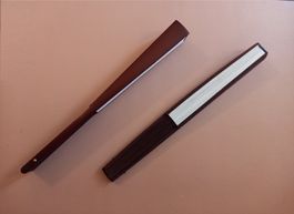 2x Chinesischer Fächer aus Bambusholz 60cm  Éventail Chinois