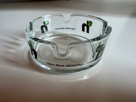 Aschenbecher Hypo-Bank Winterthur Retro Werbung Glas 8.5cm