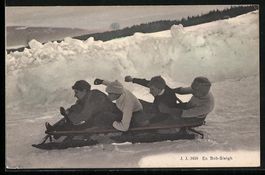 AK Glion, Bob-Sleigh auf der Rodelbahn