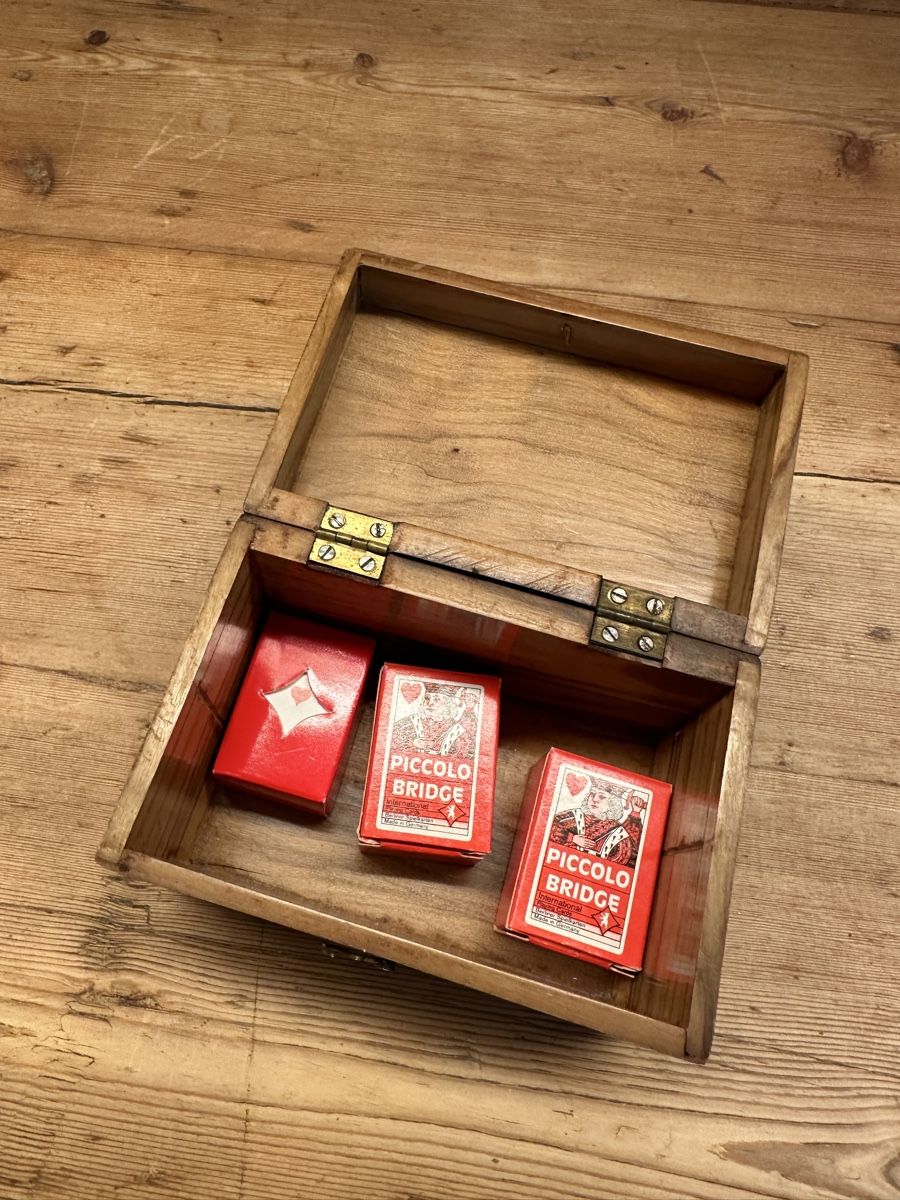 Giocattoli: Vintage Piccolo Bridge Set with Wooden Box – Nuovo (secondo la descrizione) da Seuzach venduto da Wolf936 4