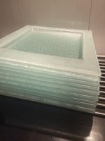 Glas Tabletts 12 Stk. ca. 25x25 cm neuwertig