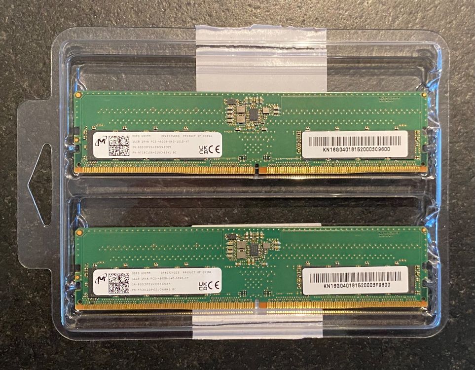 Micron DDR5-RAM, 2 x 16GB, 4800 MHz, DIMM (Gebraucht) in Rubigen für ...