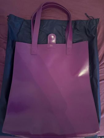Borsa Paper Thinks viola, Nuova, mai usata!!