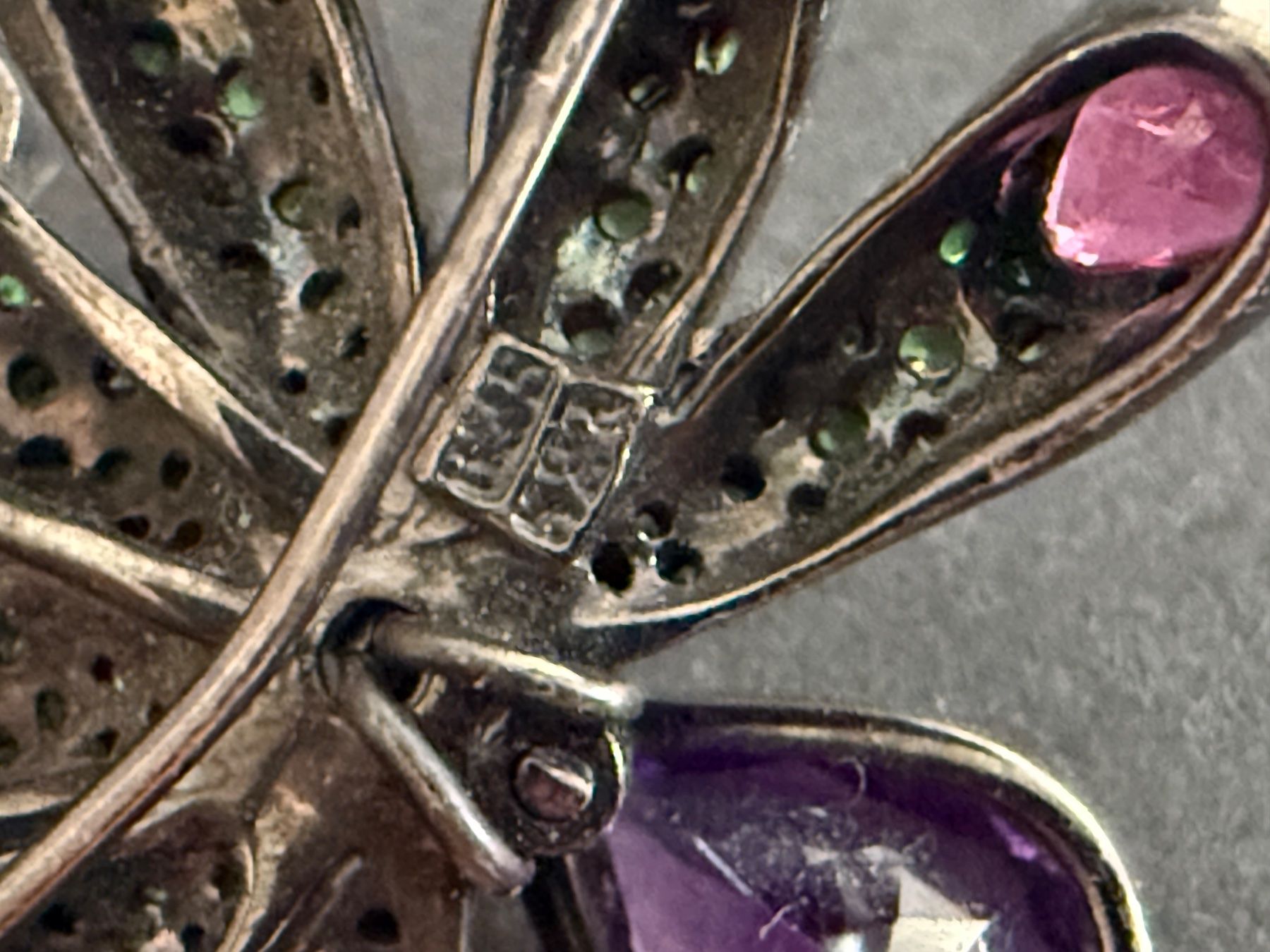 Spille & Fermagli: Silber Brosche 925, Topase, Amethyste, Smaragde – Usato da Spiegel b. Bern venduto da Rogger72 3