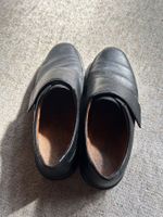 Herren Schuhe Leder Schwarz Klettverschluss Grösse 41