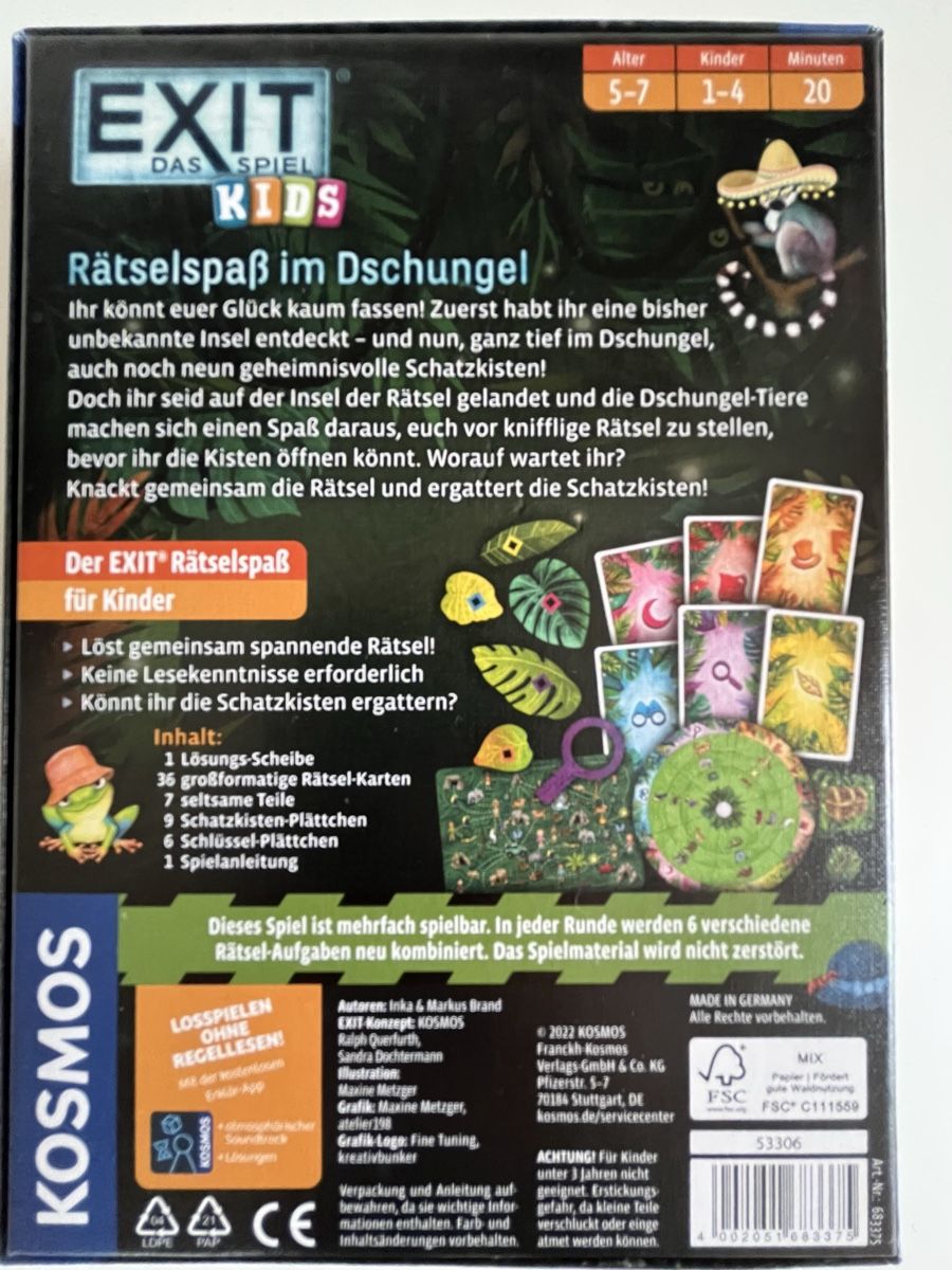 Kosmos Giochi: Exit Dschungel ab 5J – Nuovo (secondo la descrizione) da Stäfa venduto da Exclusive0 3