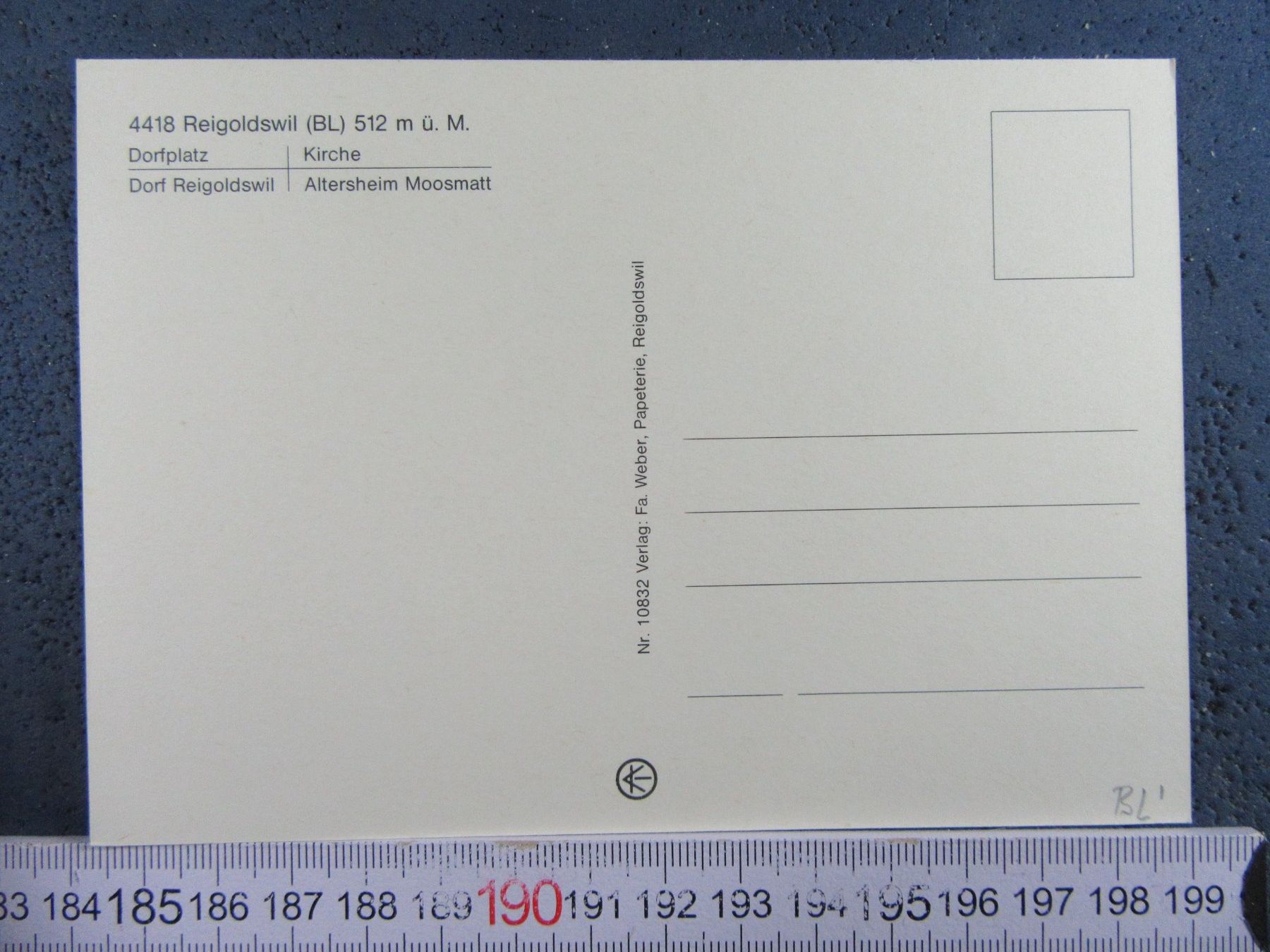 Cartoline postali: REIGOLDSWIL BL-AK – Usato da Ettingen venduto da Hausi4711 1
