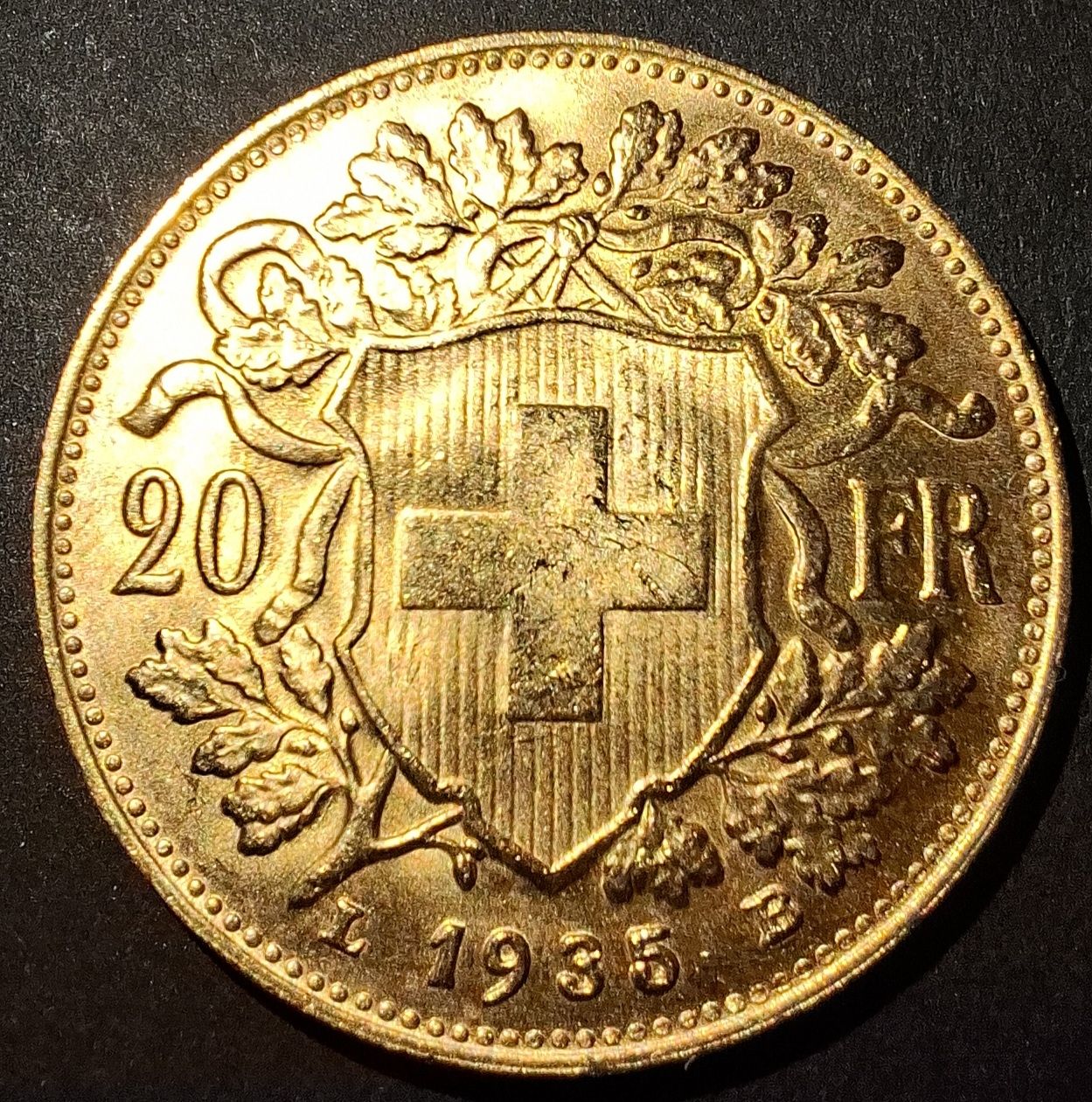 Tutti le monete: Goldvreneli 1935 L / B  – Usato da Balgach venduto da SIMEON27 8