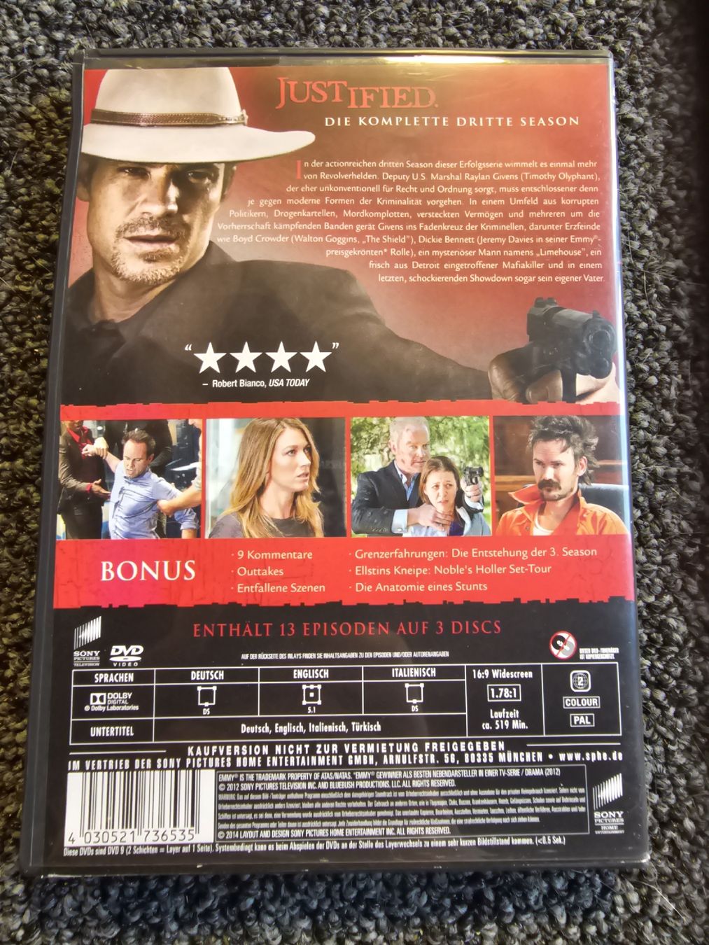 Tutti i DVDs: Justified Staffel 3 – Usato da Ruswil venduto da jan_bxl5 1
