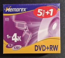 DVD+RW Memorex 4.7GB, 120 min. Pack de 6 Neuf sous blister