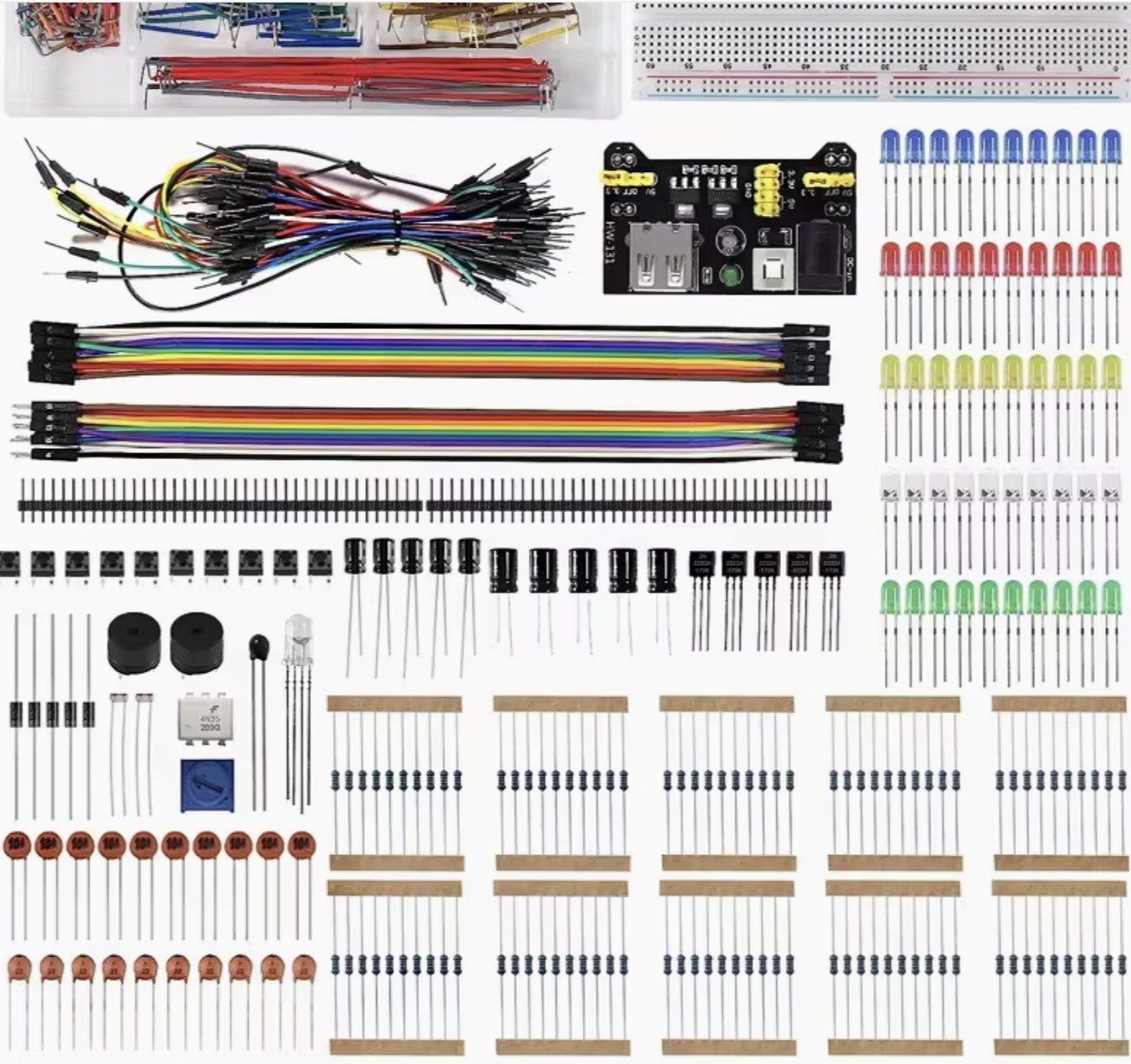 Componenti elettronici: Electronic Component Starter Kit Wire Breadboard LED Buzzers – Nuovo e nell'imballaggio originale da Horw venduto da Arta20000 2