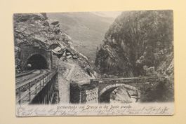 AK Gotthardbahn und Strasse in der Dazio grande 22.VIII.03