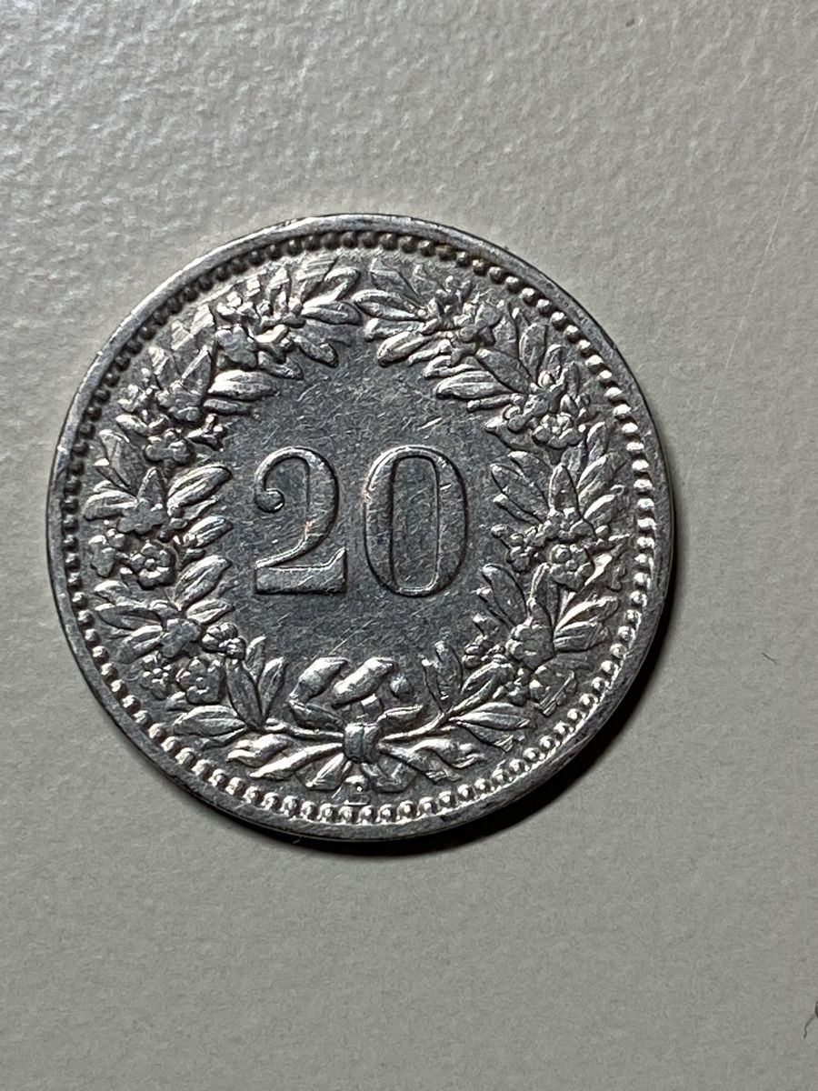 Alle Münzen: CHF 0.20 - 1920 – Gebraucht aus Payerne von Mike1682 1