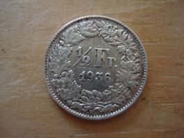 (N4) 1/2 Franken 1936