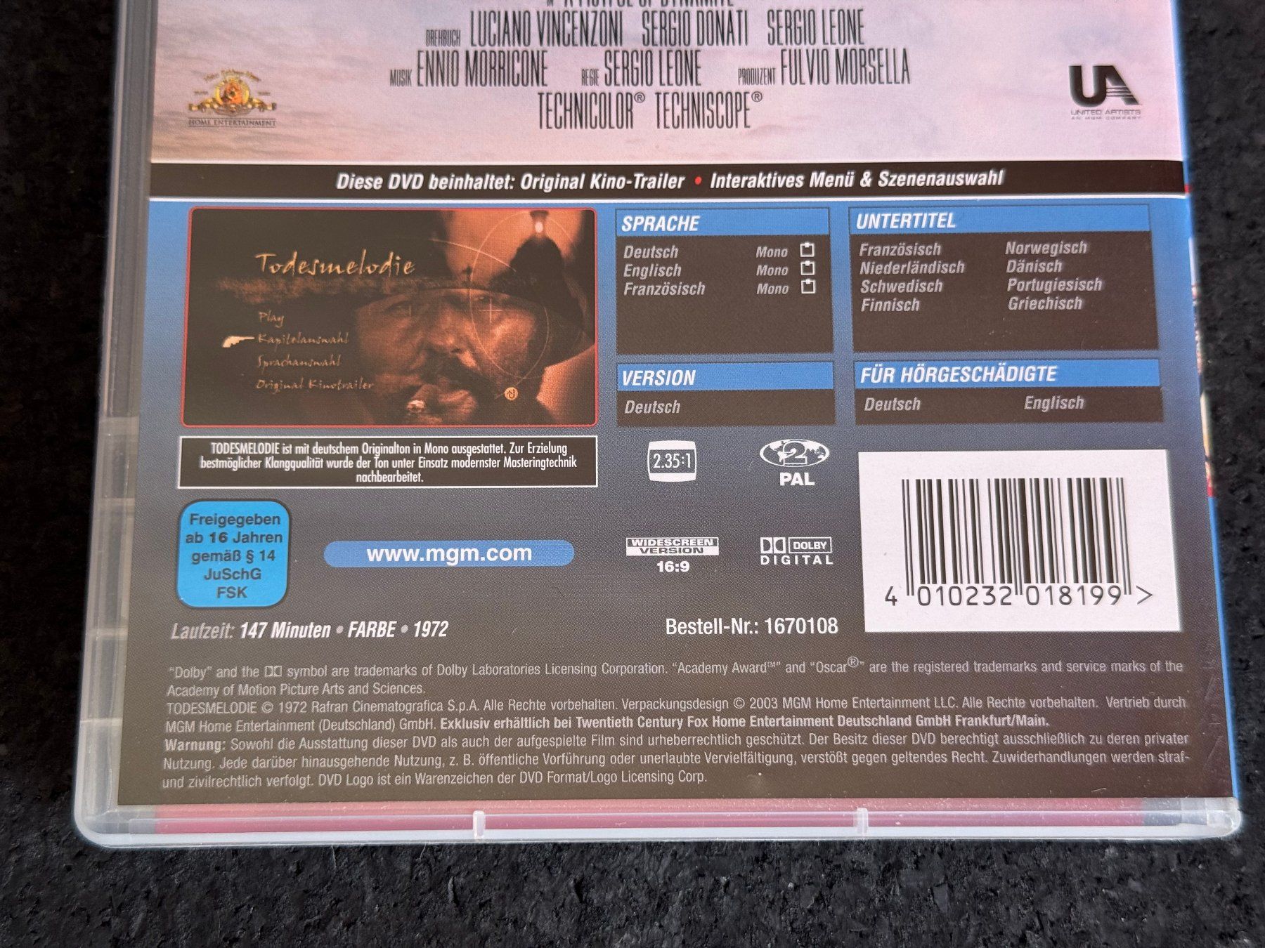 Tutti i DVDs: Todesmelodie Western DVD DE/EN/FR – Usato da Fribourg venduto da tschjoly 3