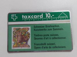 PTT Taxcard 10 Fr. mit Briefmarke "Europa",