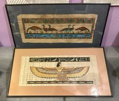 Paire de cadres: Papyrus égyptiens! Très décoratifs! 🖼️