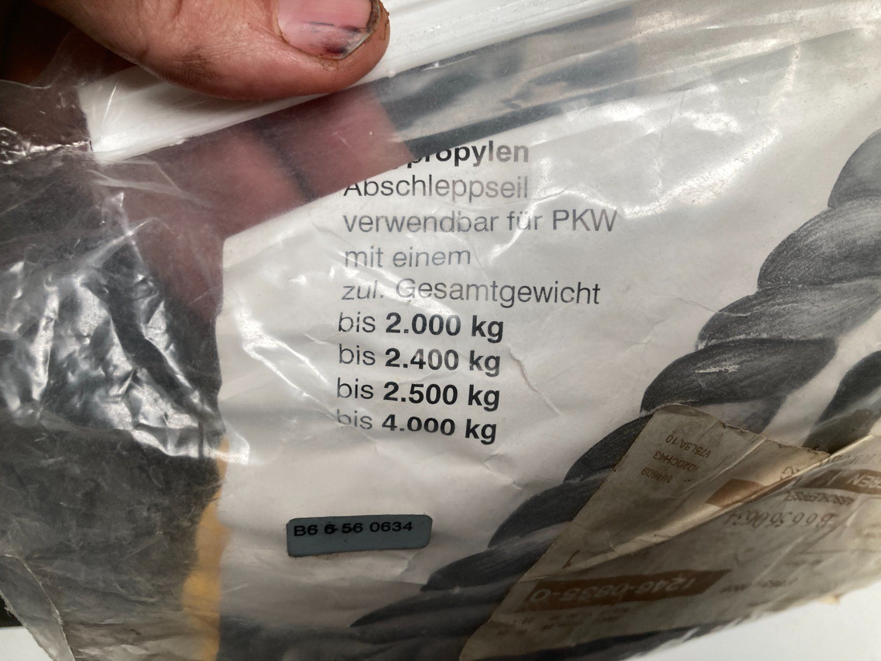 Abschleppseile: Abschleppseil – Gebraucht aus Cham von WB2223 2