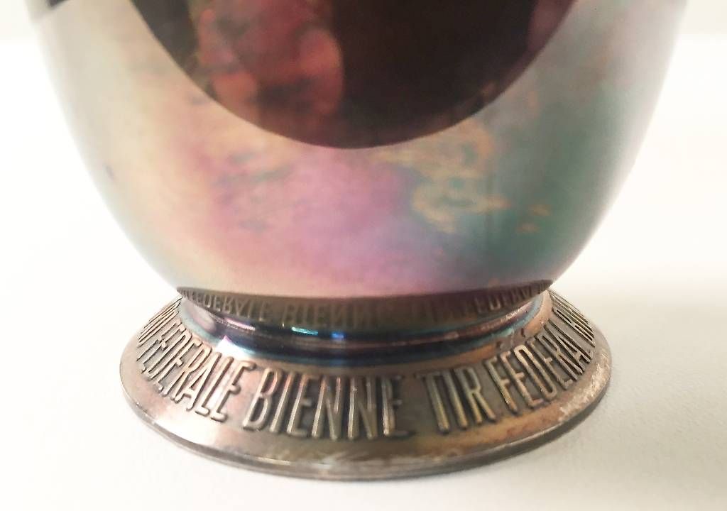 Sonstiges zum Sammeln & Seltenes: Silber Becher, Schützenbecher 1958 Biel – Gebraucht aus Ballwil von ClassicGallery 1