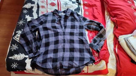 Karo-Hemd, neu, blau&grau, Gr. 38, Set: 2 Stk.