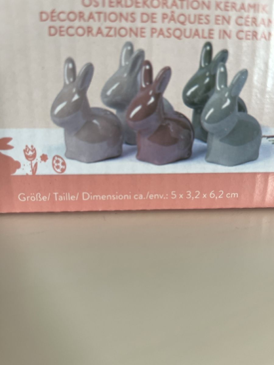 Tutte le decorazioni: OVP Keramik Hasen Deko Set, Home Creation – Nuovo e nell'imballaggio originale da Dübendorf venduto da Gfenni 2
