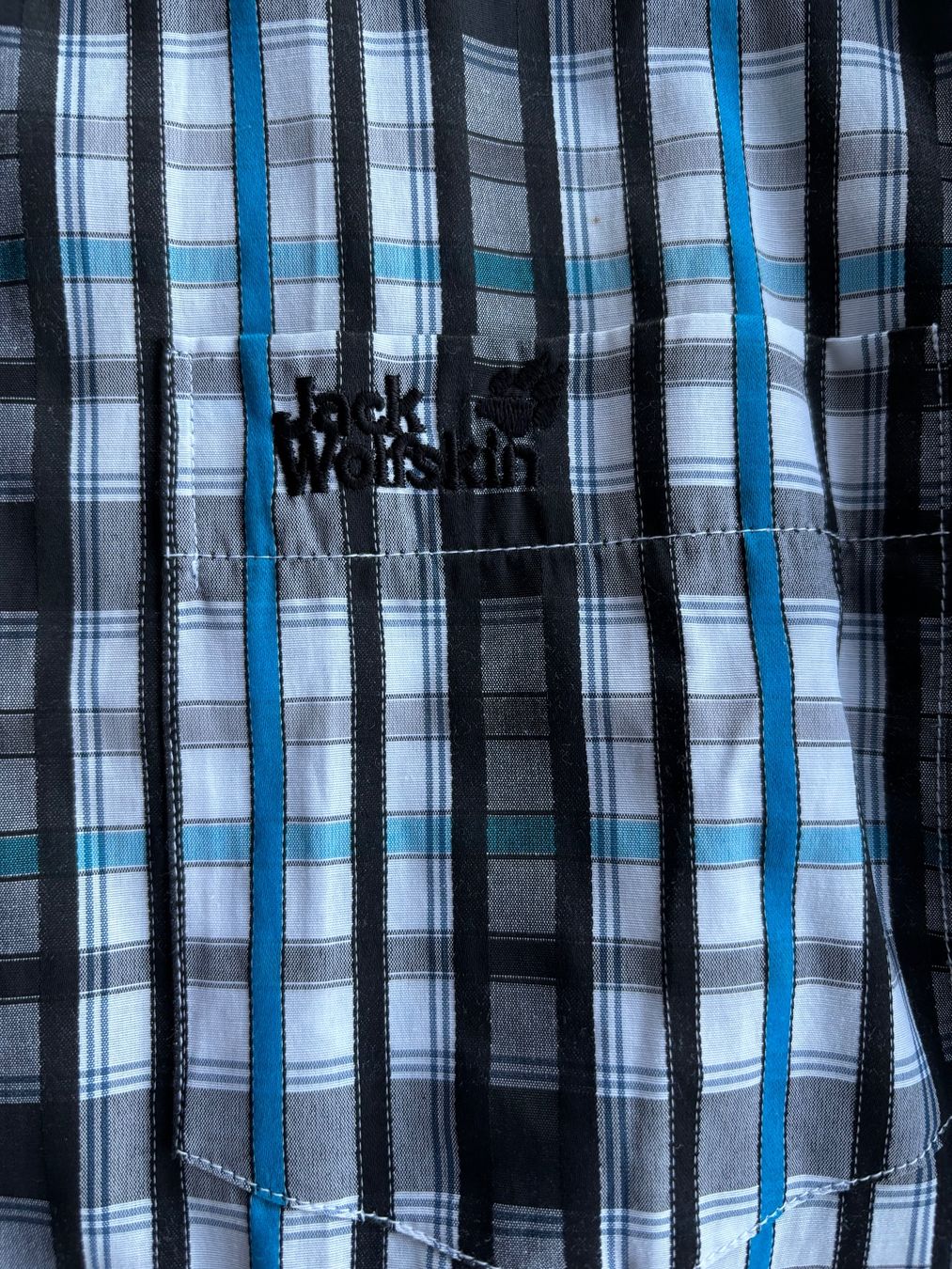 Jack Wolfskin Camicie: Jack Wolfskin Freizeithemd, Gr. L, blau grau kariert – Nuovo (secondo la descrizione) da Ebnat-Kappel venduto da Molton 4