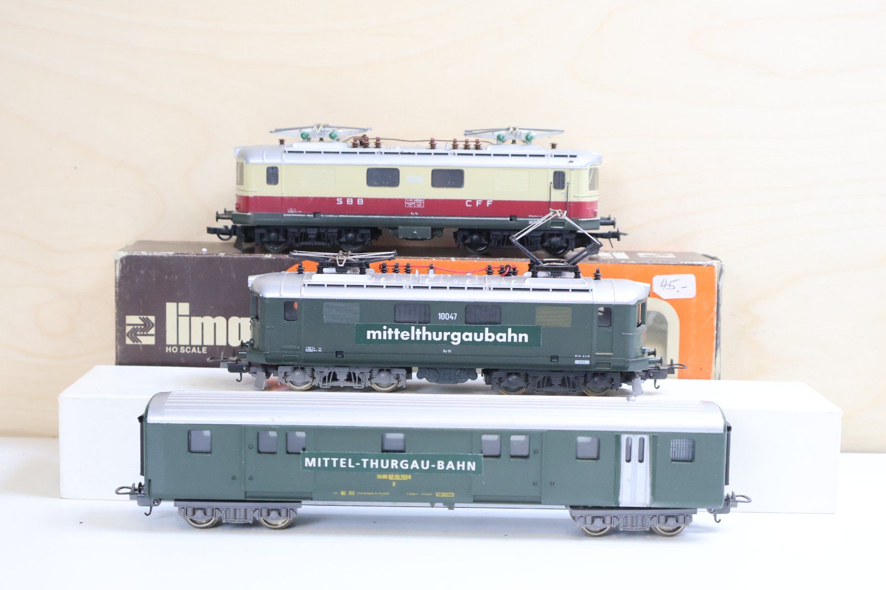 Lima Modellini di ferrovie: Lima Thurgau/TEE Doppelpack 2 x SBB Re 4/4 E-Lok H0 DC – Usato da Winterthur venduto da Monstera 4