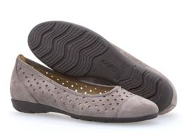 GABOR Ballerinas - Gr. 36, grau braun, Leder, wie neu!