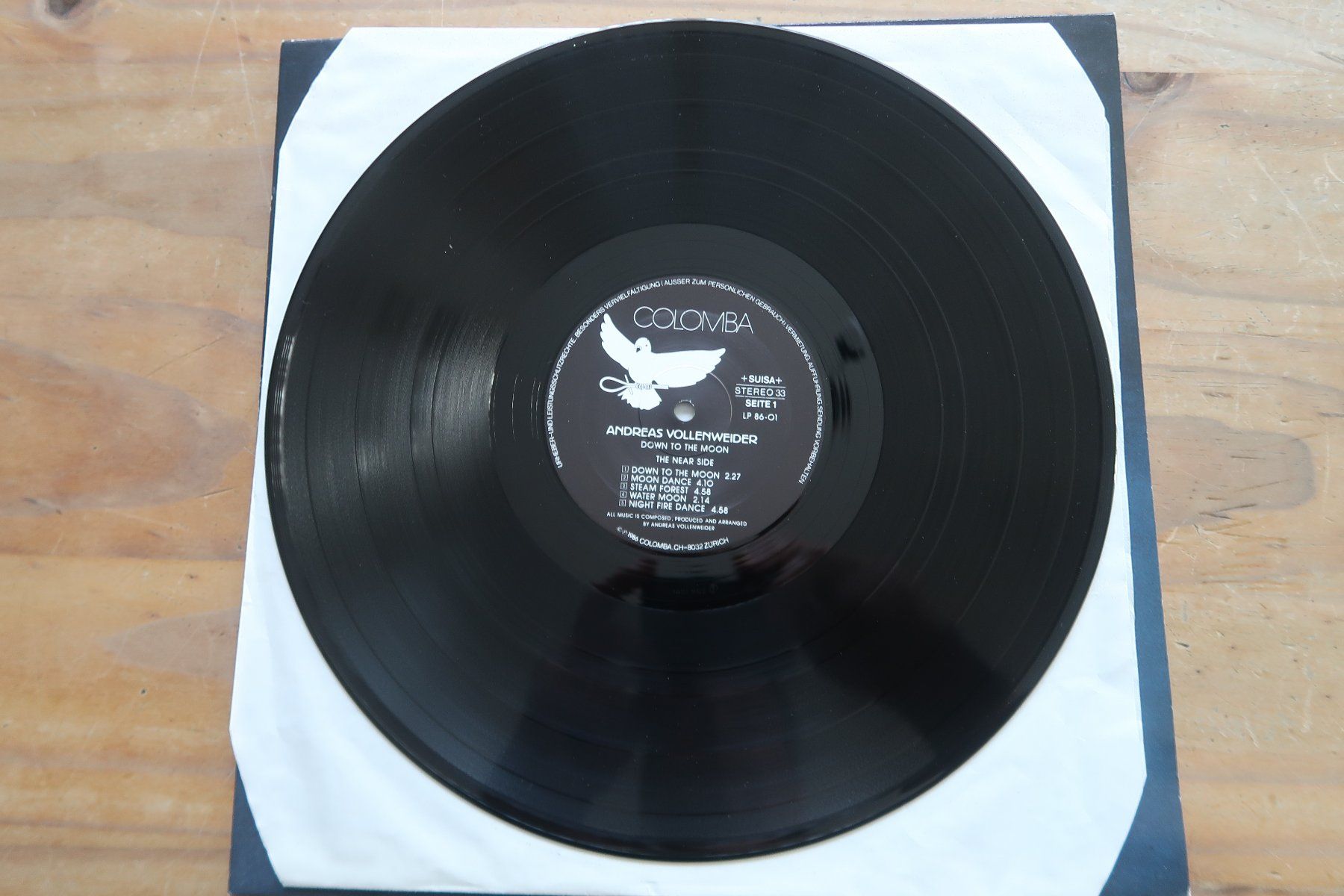 Dischi in vinile: ANDREAS VOLLENWEIDER - DOWN TO THE MOON - VINYL LP – Usato da Basel venduto da Patiscat 3