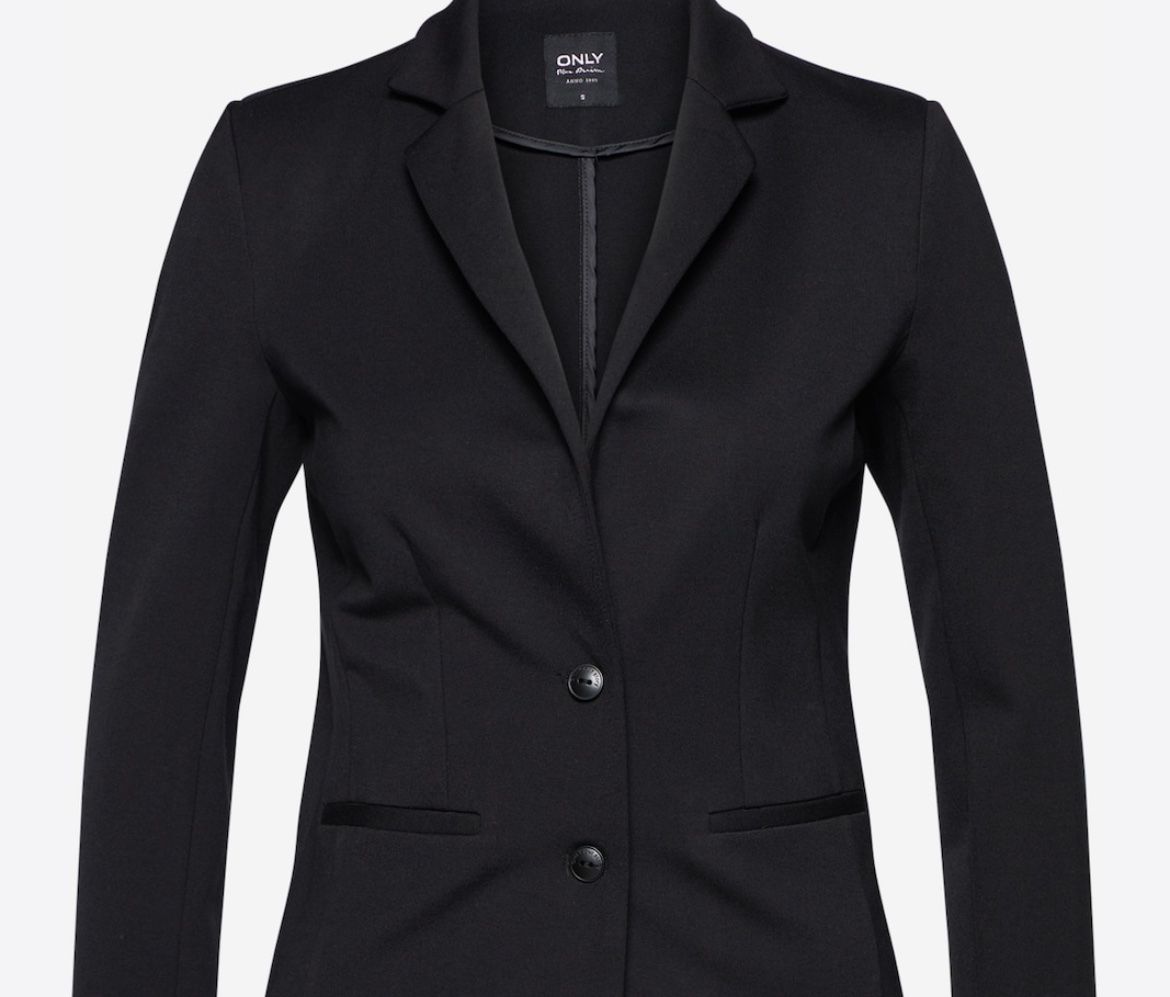 Only Vestes: Schwarzer Blazer ONLY Gr. 36 mit Kunst Lederdetails – D'occasion à Baden par Sandra148