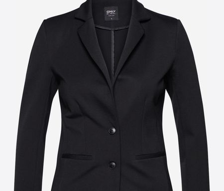 Schwarzer Blazer ONLY Gr. 36 mit Kunst Lederdetails