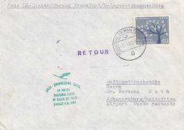 Erstflug Lufthansa Frankfurt - Lagos - Johannesburg 1963