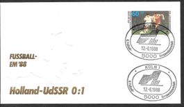 Sonderbrief Fussball EM Deutschland 1988 Holland UdSSR 0 : 1