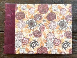Magnifique carnet artisanal reliure cuir