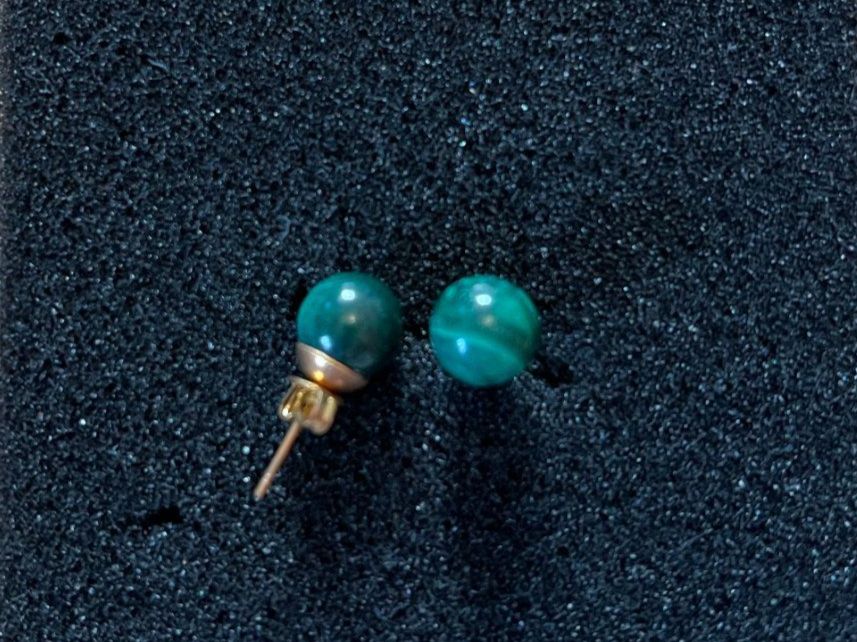Orecchini pendenti & Orecchini a lobo: Ohrstecker Malachit, 9mm – Nuovo (secondo la descrizione) da Worb venduto da farben20zauber