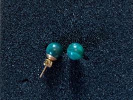 Ohrstecker Malachit, 9mm