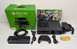 Xbox One mit Controller, Kinect und Games in OVP