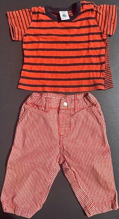 Ensemble T-shirt / Pantalon Petit-Bateau (6 mois / 67 cm)