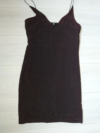 Robe Divided noire à paillettes rouges, taille 44