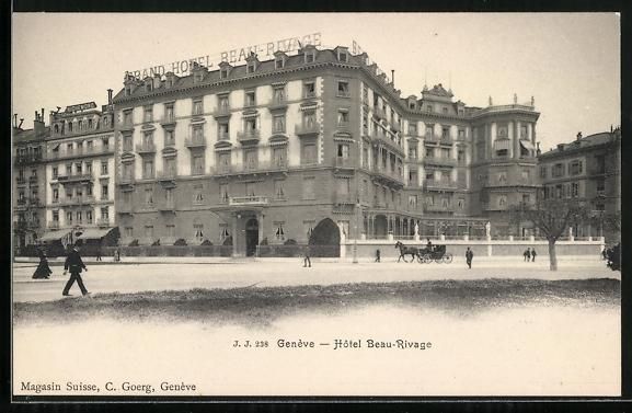 Ansichtskarten: AK Geneve, hotel Beau-Rivage – Gebraucht aus Berlin von bartko-reher