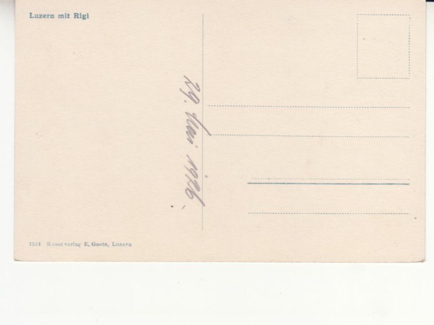 Ansichtskarten: Luzern 1926 – Gebraucht aus Bürglen TG von StampGraf 1