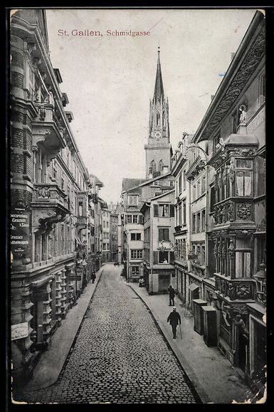 Cartes postales: AK St. Gallen, Schmidgasse – D'occasion à Berlin par bartko-reher