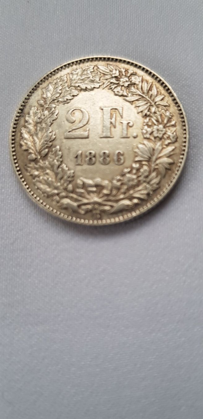 Tutti le monete: 2 Franken 1886 Schweiz – Usato da Dällikon venduto da Toyfan