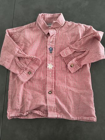 Rotes Trachtenhemd Gr. 98, Arnold Weiss, Top Zustand!