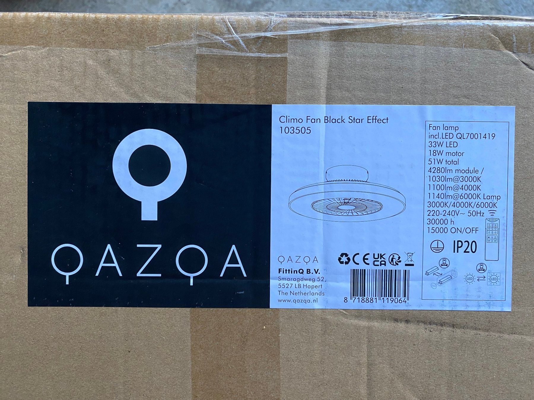 Lampade: LED Deckenventilator QAZQA 60cm dimmbar – Nuovo e nell'imballaggio originale da Zürich venduto da LUIS-B 2