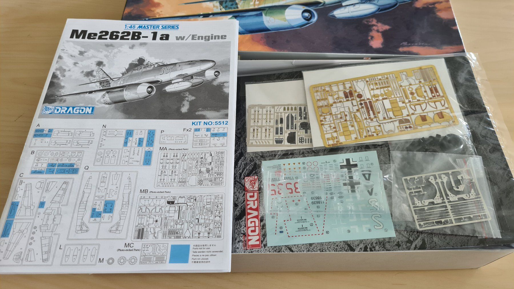 Modellbausätze & Standmodelle: 1:48 Messerschmitt Me 262 B with engine - Dragon 5512 – Gebraucht aus Bassersdorf von jackbmw 3
