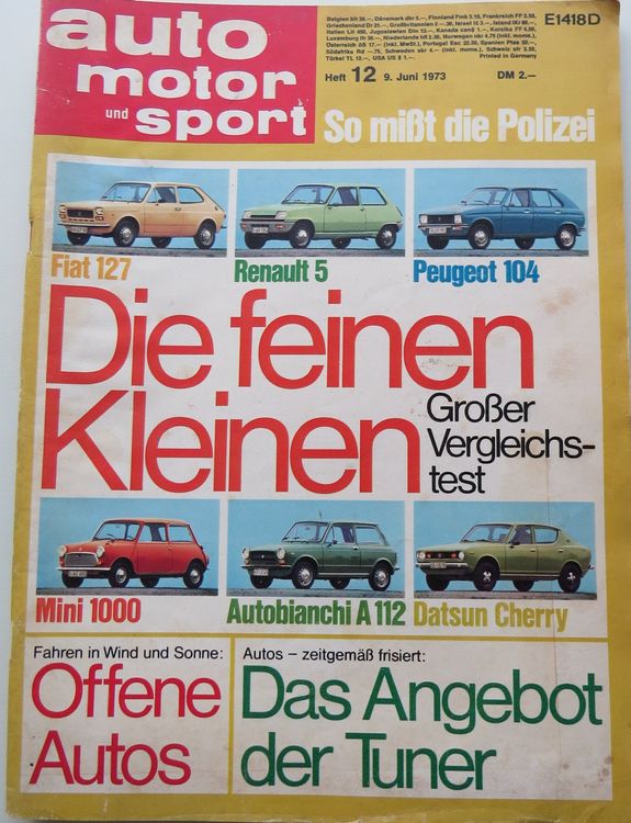 Zeitschrift Auto Motor und Sport von 1973 Kaufen auf Ricardo