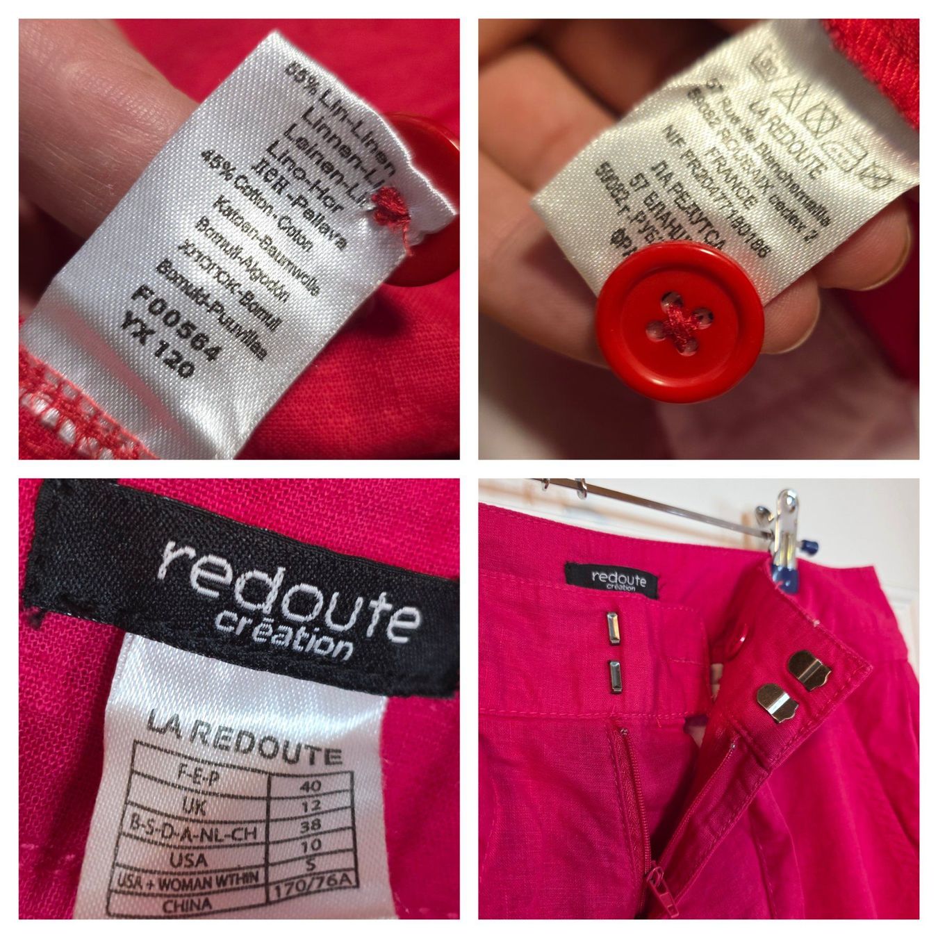 La Redoute Hosen: La Redoute Leinenhose rot Gr. M – Gebraucht aus Wald ZH von CapLux 1